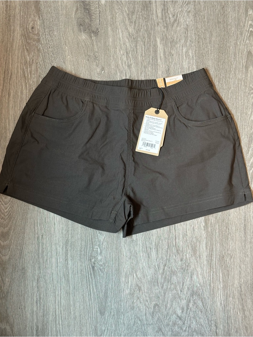 Prana | Women’s Size 14 | Halle Elastic Waist ‘Dark Iron’ Shorts - NWT!